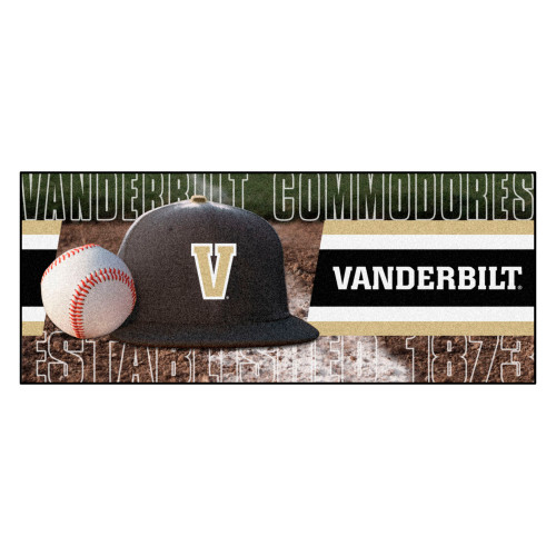 Vanderbilt University - Vanderbilt Commodores Baseball Runner V Star Primary Logo Brown