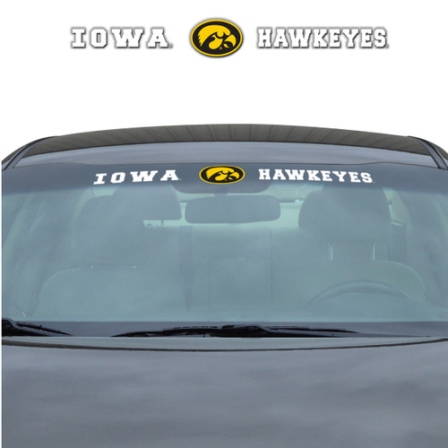 Iowa Hawkeyes Windshield Decal Primary Logo and Team Wordmark