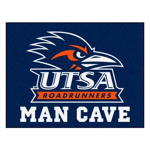 University of Texas at San Antonio - UTSA Roadrunners Man Cave All-Star "Roadrunner Head and Wordmark" Logo Navy