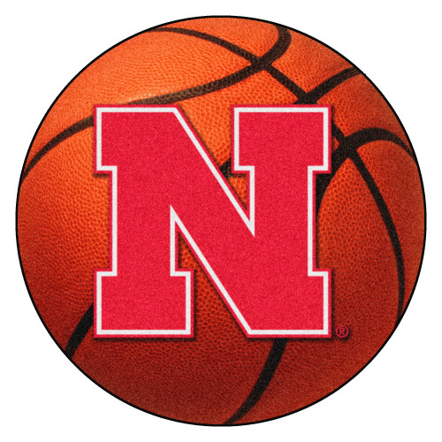 University of Nebraska - Nebraska Cornhuskers Basketball Mat N Primary Logo Orange