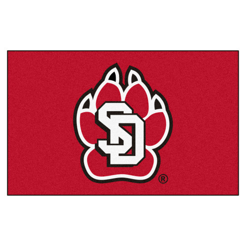 University of South Dakota - South Dakota Coyotes Ulti-Mat "Coyote Paw Print& SD" Logo Red