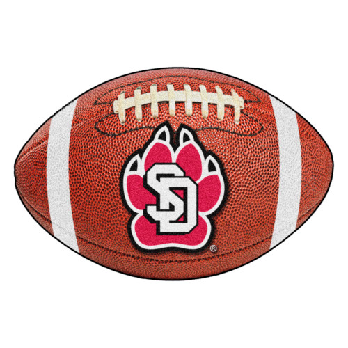 University of South Dakota - South Dakota Coyotes Football Mat "Coyote Paw Print& SD" Logo Brown