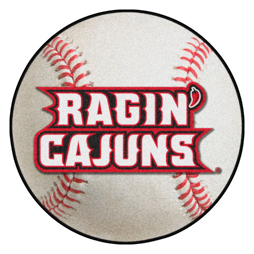 University of Louisiana-Lafayette - Louisiana-Lafayette Ragin' Cajuns Baseball Mat "Ragin' Cajuns" Wordmark White