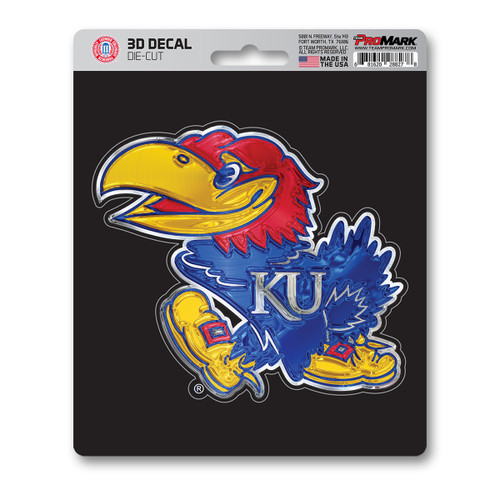 Kansas Jayhawks 3D Decal "Jayhawk" Logo