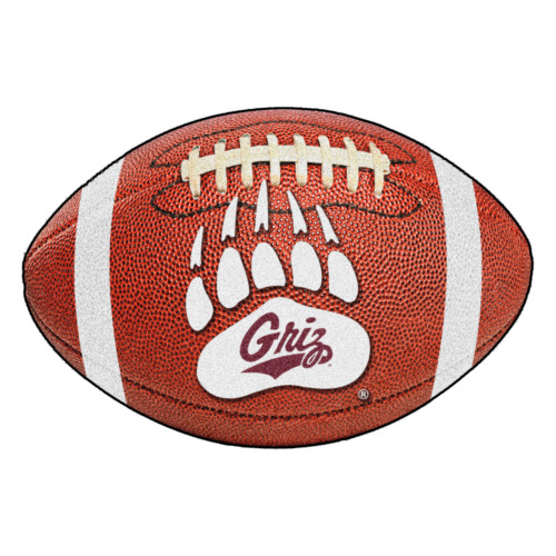 University of Montana - Montana Grizzlies Football Mat "Bear Claw" Logo Brown