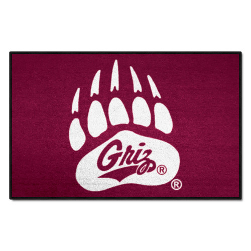 University of Montana - Montana Grizzlies Starter Mat "Bear Claw" Logo Maroon