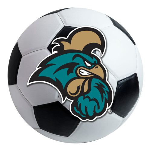 Coastal Carolina University - Coastal Carolina Chanticleers Soccer Ball Mat "Chanticleer" Logo White
