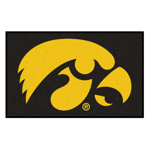 University of Iowa - Iowa Hawkeyes Ulti-Mat Tigerhawk Primary Logo Black