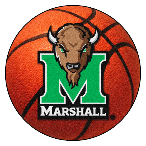 Marshall University - Marshall Thundering Herd Basketball Mat Bison M Marshall Primary Logo Orange