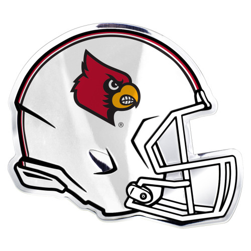 University of Louisville - Louisville Cardinals Embossed Helmet Emblem Cardinal Primary Logo Red