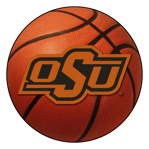 Oklahoma State University - Oklahoma State Cowboys Basketball Mat OSU Primary Logo Orange