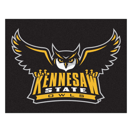 Kennesaw State University - Kennesaw State Owls All-Star Mat "Owl" Logo & Wordmark Black