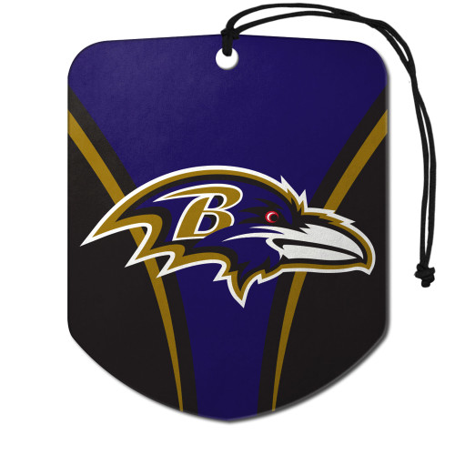 Baltimore Ravens Air Freshener 2-pk Ravens Primary Logo Purple & Black