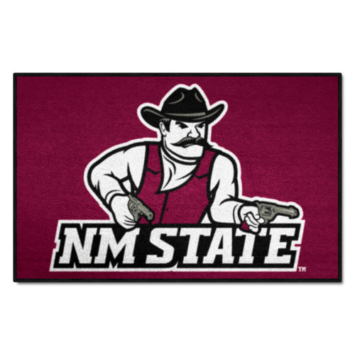 New Mexico State University - New Mexico State Lobos Starter Mat "Pistol Pete" Logo & Wordmark Crimson