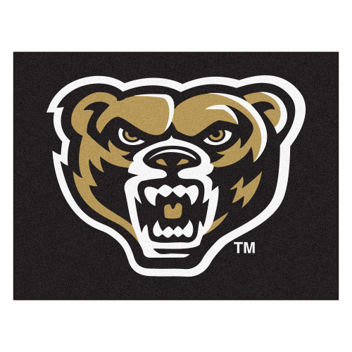 Oakland University - Oakland Golden Grizzlies All-Star Mat "Grizzly Bear" Logo Black