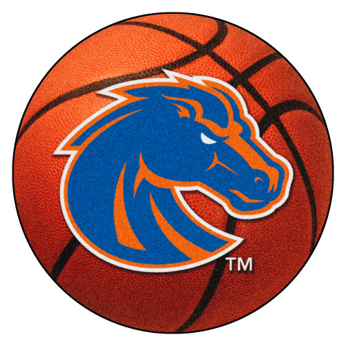 Boise State University - Boise State Broncos Basketball Mat Bronco Primary Logo Orange