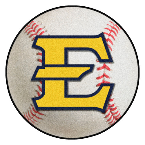 East Tennessee State University - East Tennessee Buccaneers Baseball Mat "Stylized E" Logo White