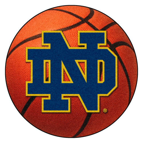 Notre Dame - Notre Dame Fighting Irish Basketball Mat ND Primary Logo Orange