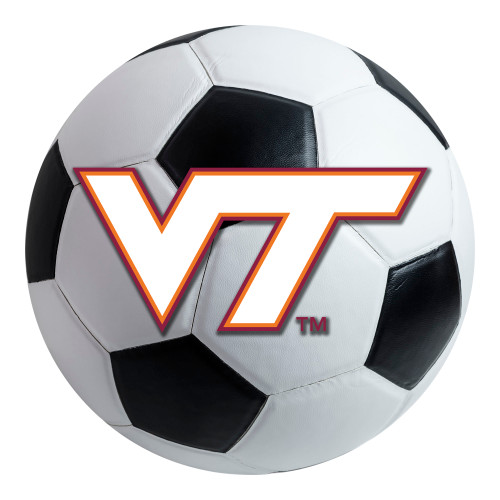 Virginia Tech - Virginia Tech Hokies Soccer Ball Mat VT Primary Logo White