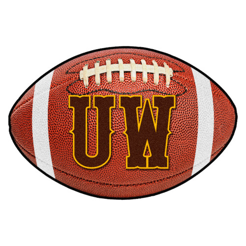 University of Wyoming - Wyoming Cowboys Football Mat "UW" Logo Brown