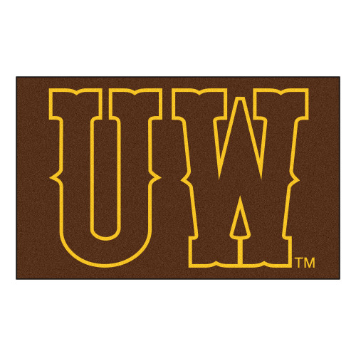 University of Wyoming - Wyoming Cowboys Ulti-Mat "UW" Logo Brown