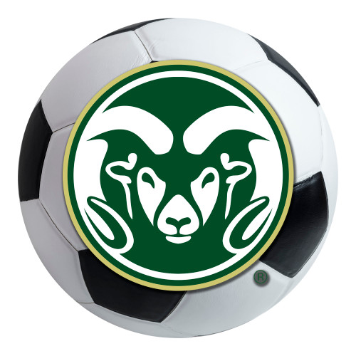 Colorado State University - Colorado State Rams Soccer Ball Mat "Ram" Logo White