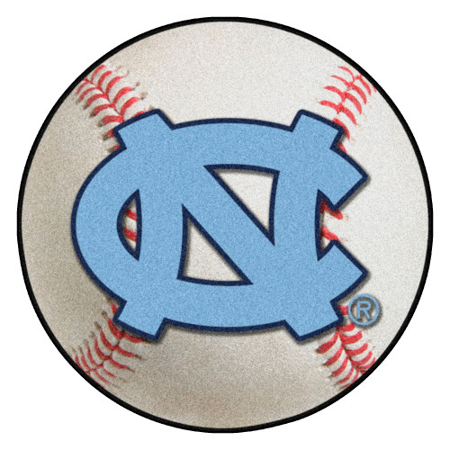 University of North Carolina at Chapel Hill - North Carolina Tar Heels Baseball Mat "NC" Logo White