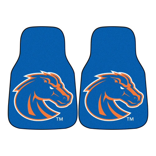 Boise State University - Boise State Broncos 2-pc Carpet Car Mat Set Bronco Primary Logo Blue