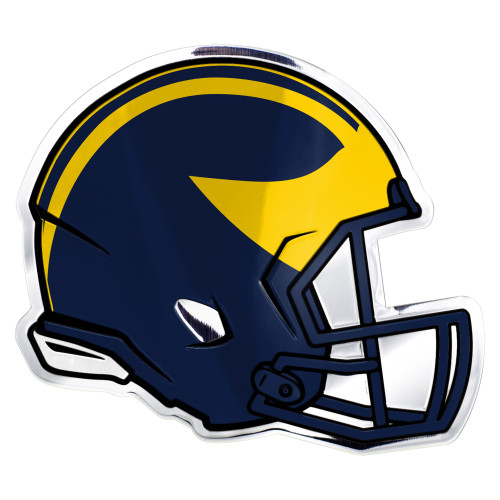 University of Michigan - Michigan Wolverines Embossed Helmet Emblem "Helmet Logo" Blue