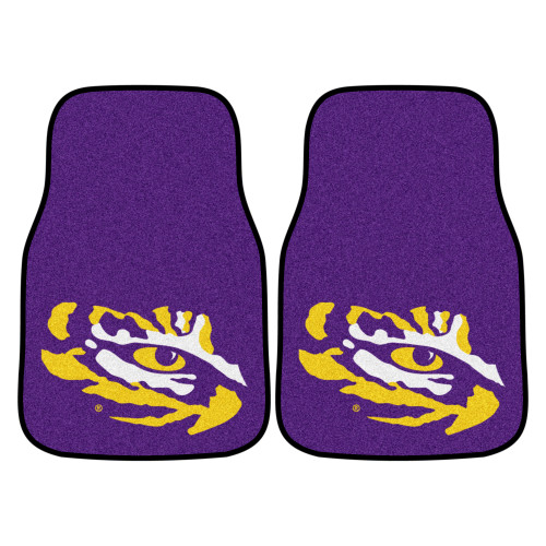 Louisiana State University - LSU Tigers 2-pc Carpet Car Mat Set LSU Primary Logo Purple