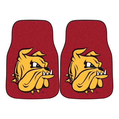 University of Minnesota-Duluth - Minnesota-Duluth Bulldogs 2-pc Carpet Car Mat Set "Champ the Bulldog" Logo Red