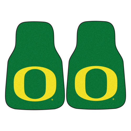 University of Oregon - Oregon Ducks 2-pc Carpet Car Mat Set O Primary Logo Green