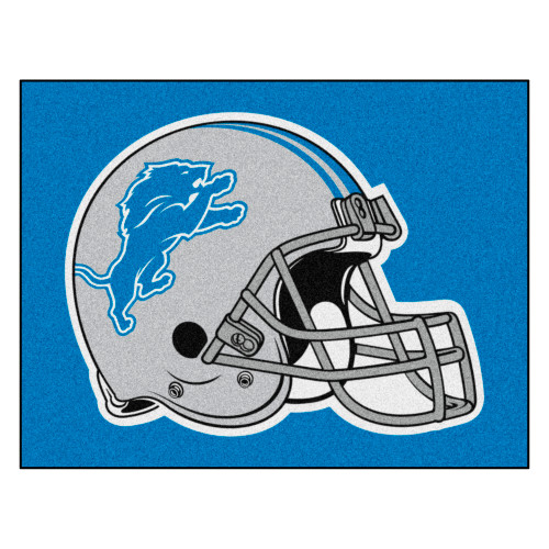 Detroit Lions All-Star Mat Lions Helmet Logo Blue
