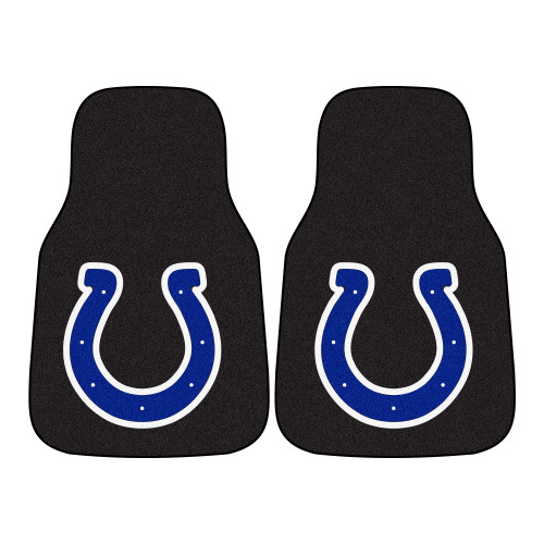 Indianapolis Colts 2-pc Carpet Car Mat Set Horseshoe Primary Logo Blue