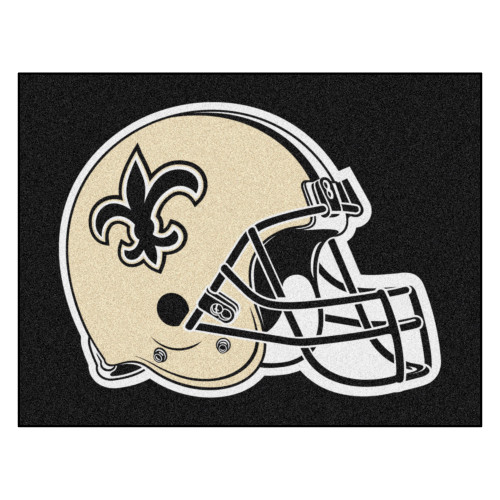 New Orleans Saints All-Star Mat Saints Helmet Logo Black
