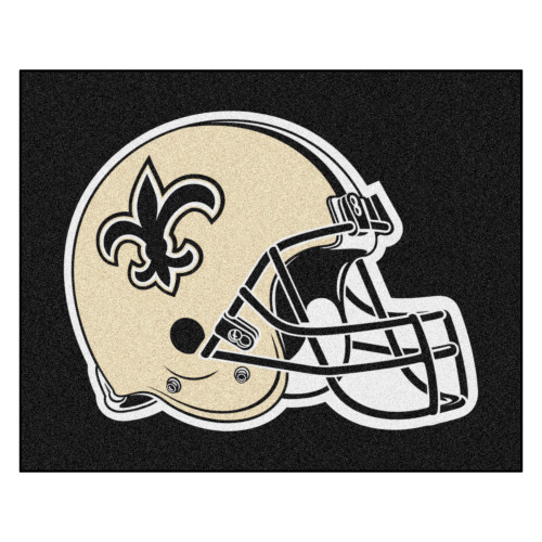 New Orleans Saints Tailgater Mat Saints Helmet Logo Black