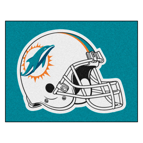 Miami Dolphins All-Star Mat Dolphins Helmet Logo Aqua