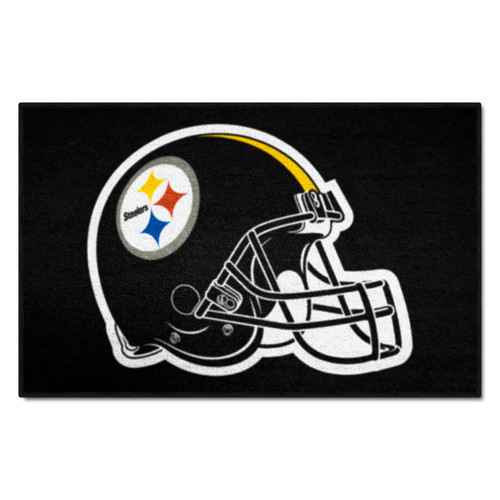 Pittsburgh Steelers Starter Mat Steelers Helmet Logo Black