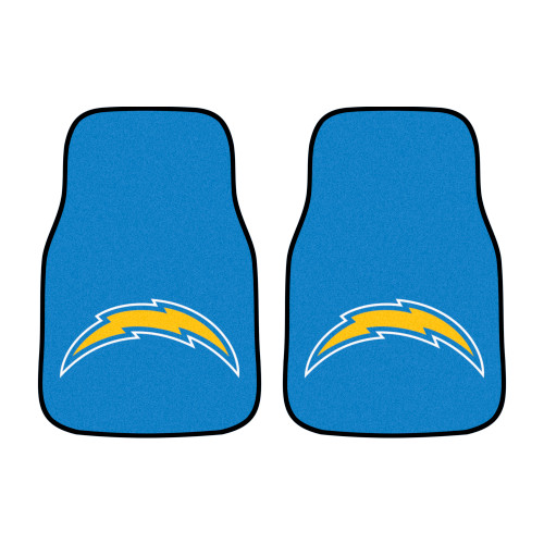 Los Angeles Chargers 2-pc Carpet Car Mat Set Bolt Primary Logo Navy