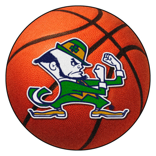 Notre Dame - Notre Dame Fighting Irish Basketball Mat Leprechaun Alternate Logo Orange