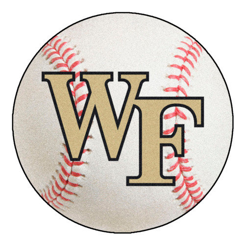 Wake Forest University - Wake Forest Demon Deacons Baseball Mat WF Primary Logo White