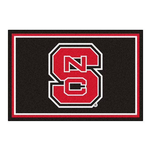 North Carolina State University - NC State Wolfpack 5x8 Rug "NCS" Primary Logo Black