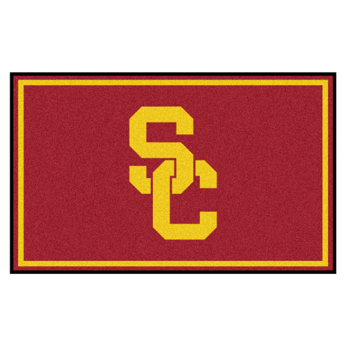 University of Southern California - Southern California Trojans 4x6 Rug Interlocking SC Primary Logo Cardinal