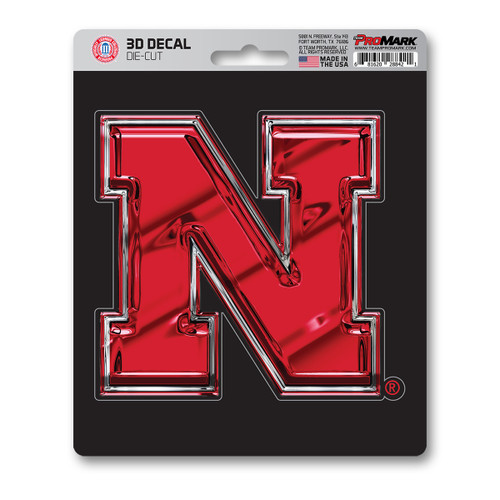 Nebraska Cornhuskers 3D Decal "N" Logo