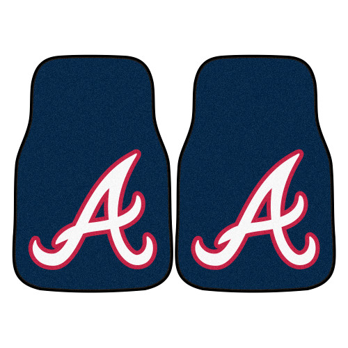 MLB - Atlanta Braves 2-pc Carpet Car Mat Set 17"x27"