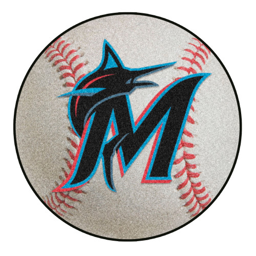 MLB - Miami Marlins Baseball Mat 27" diameter