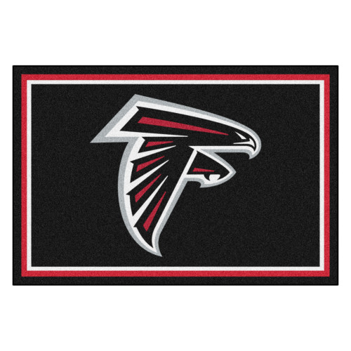 Atlanta Falcons 5x8 Rug Falcon Primary Logo Black