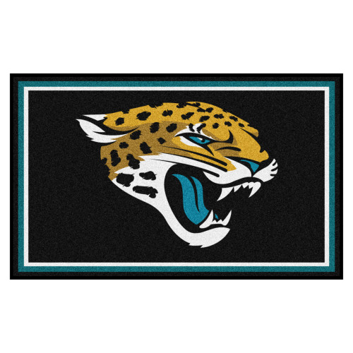 Jacksonville Jaguars 4x6 Rug Jaguar Head Primary Logo Black