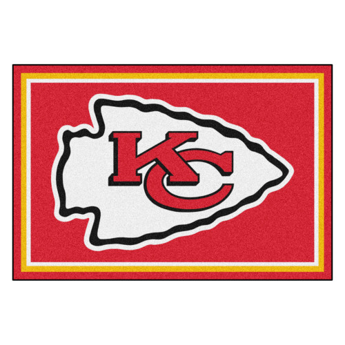 Kansas City Chiefs 5x8 Rug KC Arrow Primary Logo Red
