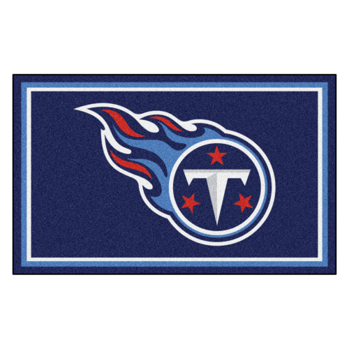 Tennessee Titans 4x6 Rug Flaming T Primary Logo Navy